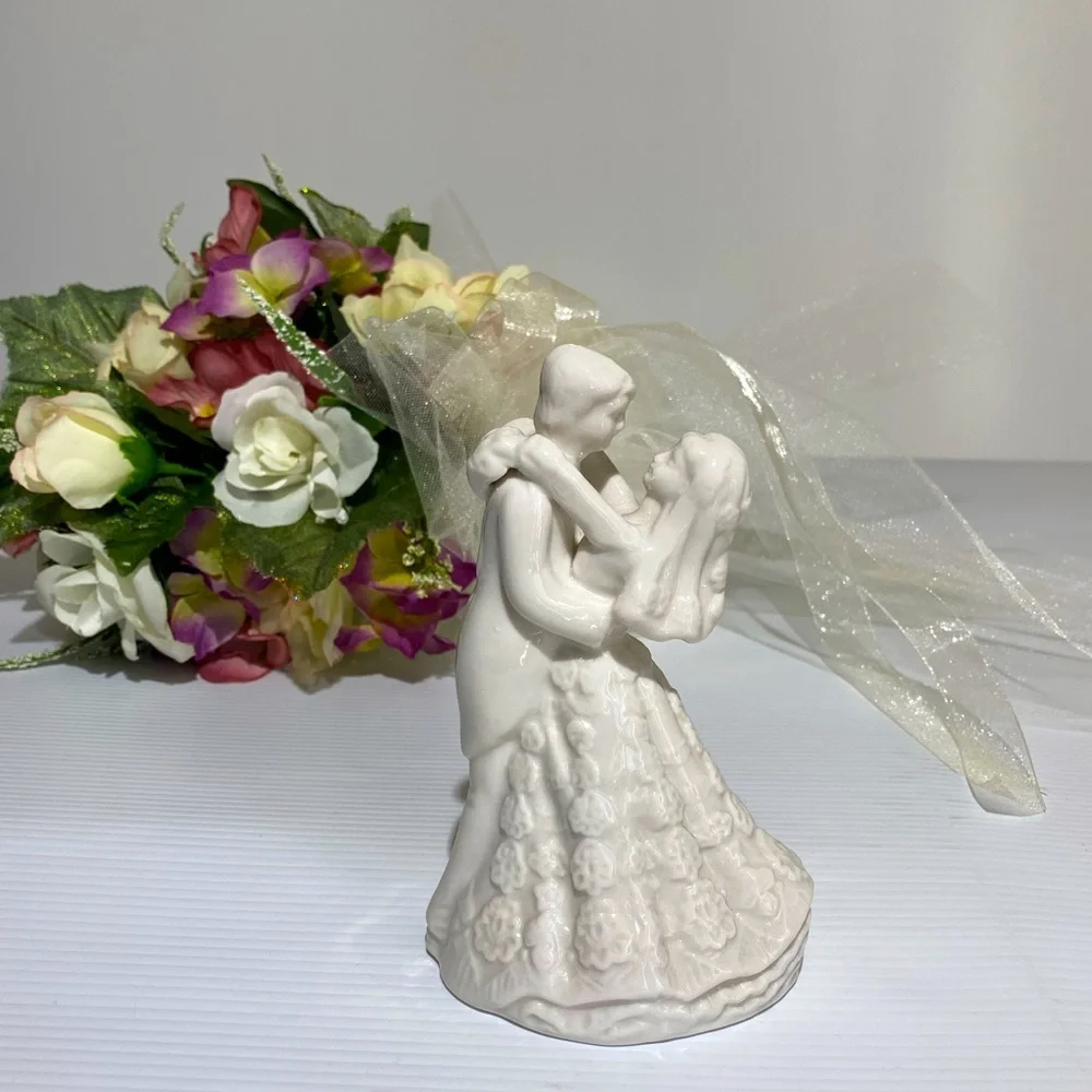 Bride & Groom Figurine or Cake Topper Collectible Wedding Bridal Keepsake